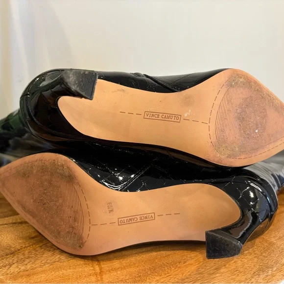 Vince Camuto Croc-Embossed Knee-High Boots - Picture 6 of 8